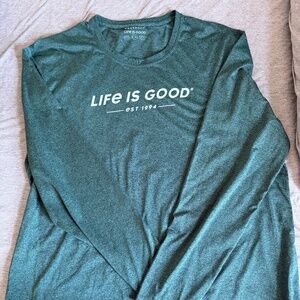 Life Is Good long sleeve crusher tee